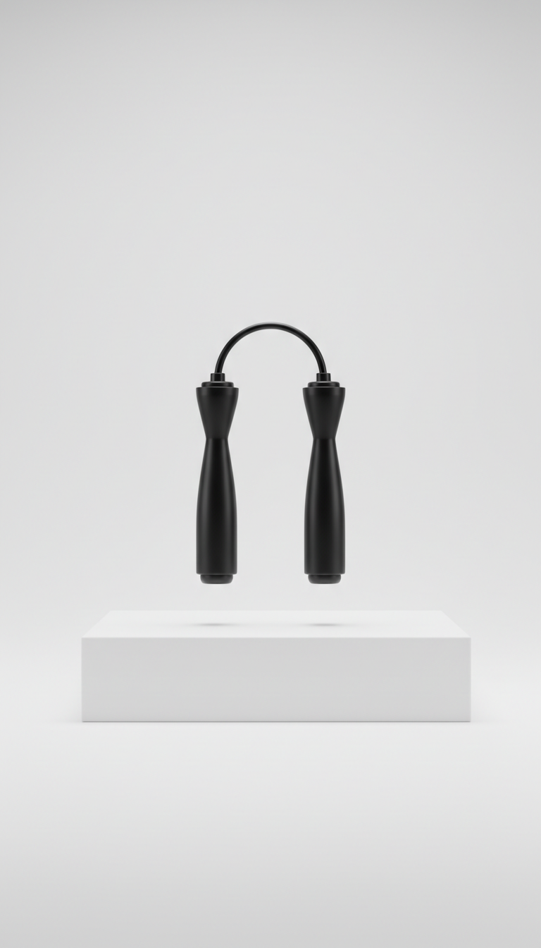 Corde à sauter sans fil noir satiné